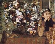 Edgar Degas Woman and chrysanthemum oil painting artist